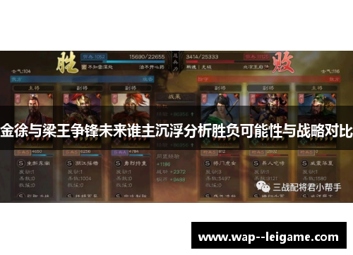 金徐与梁王争锋未来谁主沉浮分析胜负可能性与战略对比